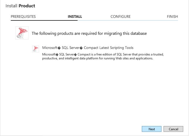 Installing SQL Server Compact in WebMatrix